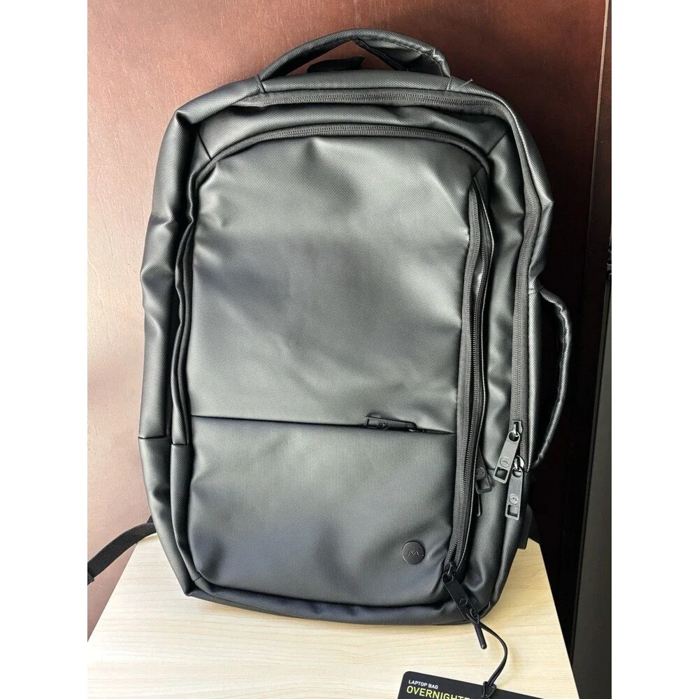 Primo Weekender Laptop Bag Black USB Travel Business Backpack Briefcase Luggage